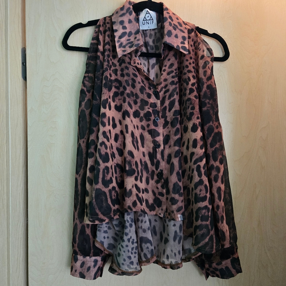 Unif Leopard Print Blouse